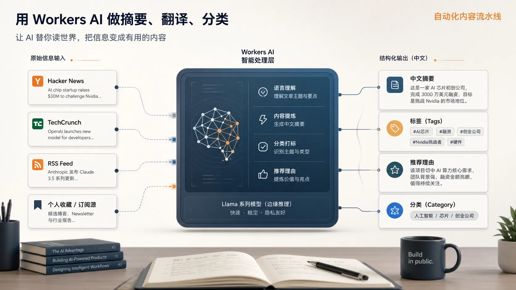Workers AI 作为内容提炼层