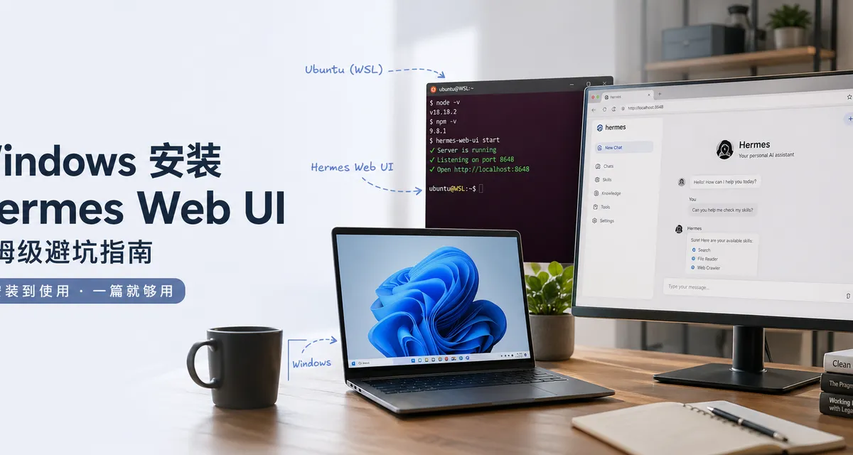 Windows 上把 Hermes Web UI 跑起来，这一篇就够了