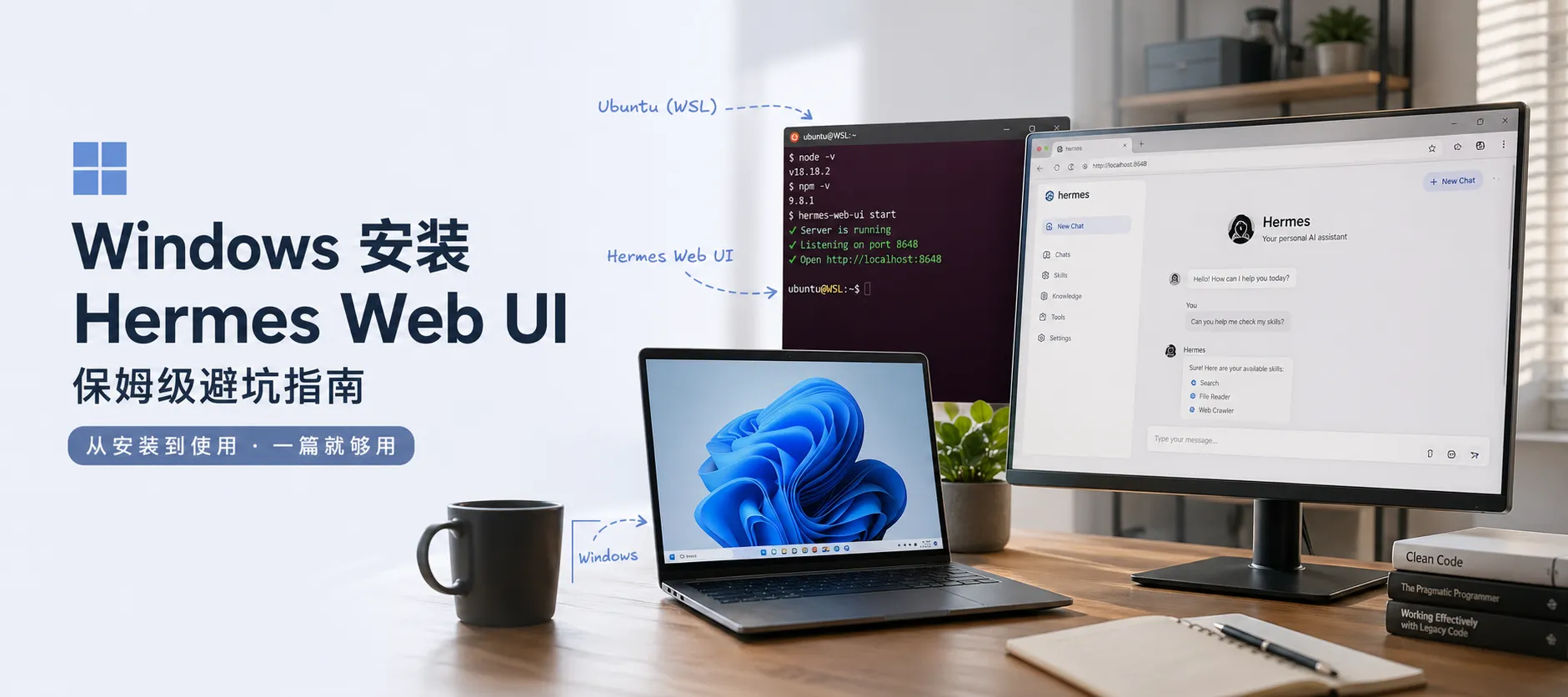 Windows 上的 Hermes Web UI 安装场景