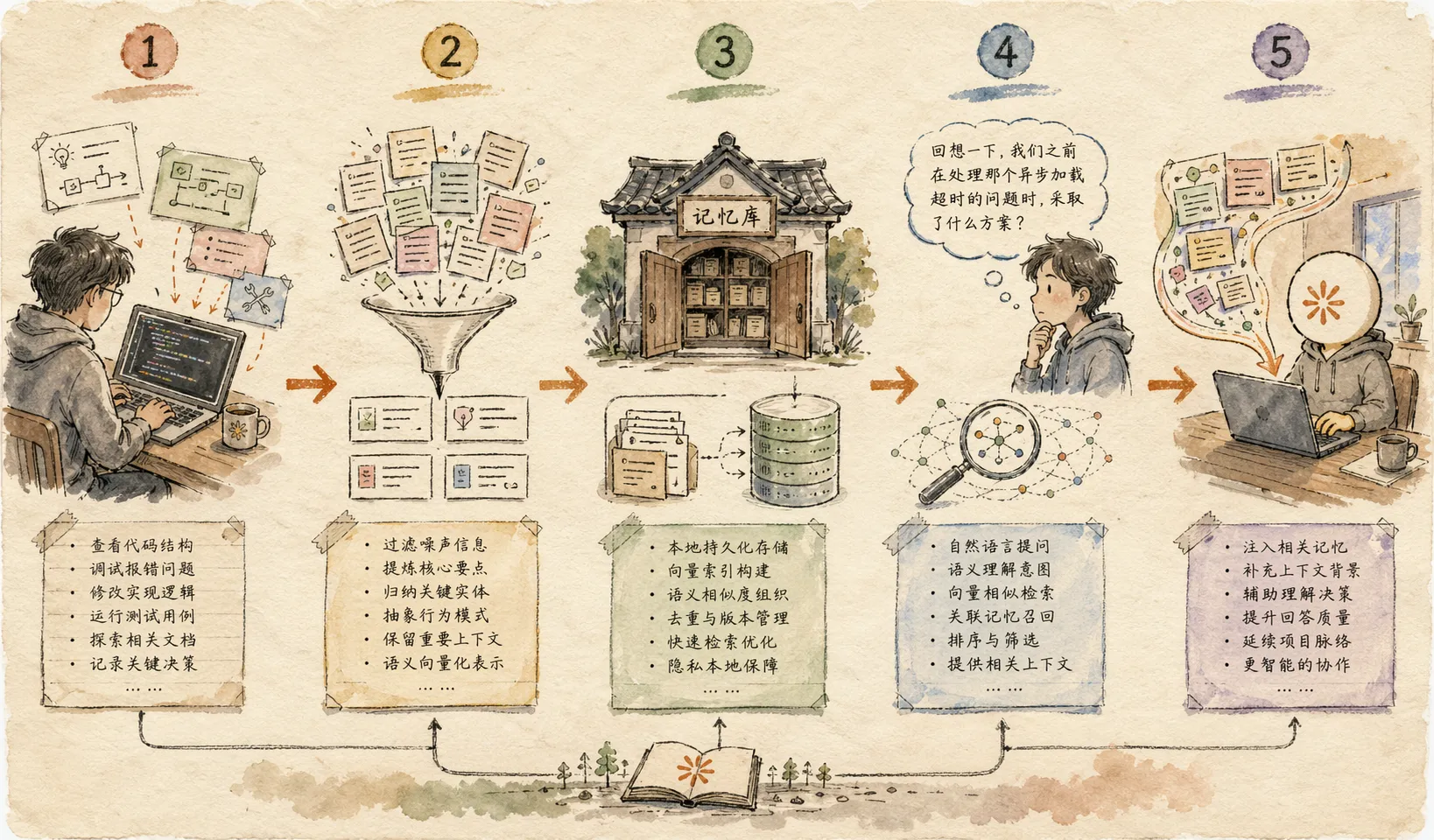 记忆采集与回注流程图